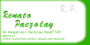 renato paczolay business card